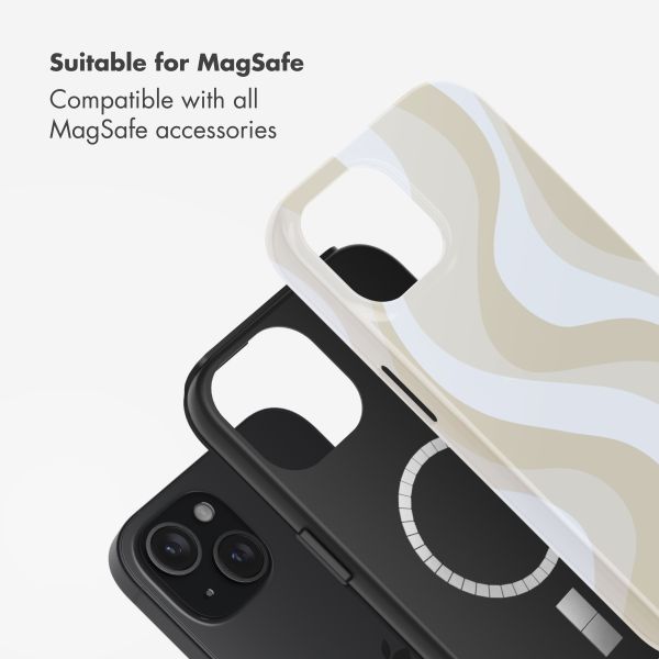 Selencia Vivid Back Cover with MagSafe Apple iPhone 15 - Desert Waves Beige