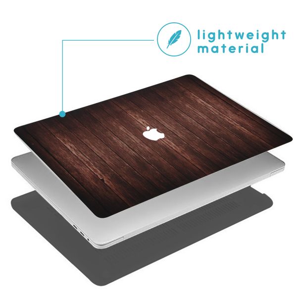 imoshion Design Laptop Cover MacBook Pro 13 inch (2016-2019) - A1708 / A2159 - Dark Brown Wood