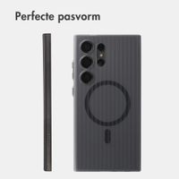 Accezz Lite Backcover met MagSafe | Fluted | Samsung Galaxy S24 Ultra - Grijs