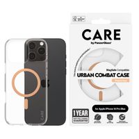 CARE by PanzerGlass Urban Combat Case MagSafe iPhone 16 Pro Max - Transparant / Peach