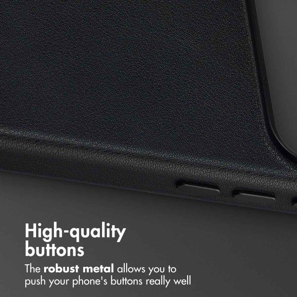 Accezz Leather Back Cover with MagSafe Apple iPhone 17 Pro Max - Onyx Black