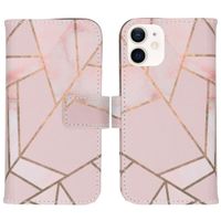 imoshion Design Softcase Bookcase iPhone 12 Mini - Pink Graphic