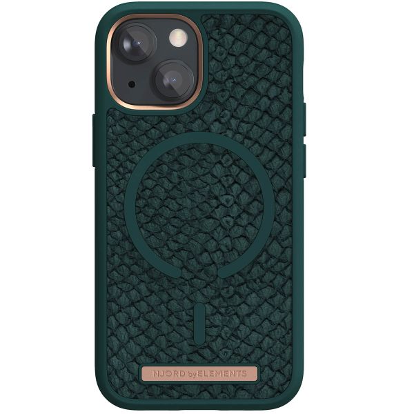 Njorð Collections Salmon Leather MagSafe Case iPhone 13 Mini - Dark Green