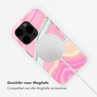 Selencia Vivid Tough Backcover met MagSafe Apple iPhone 15 Pro - Pastel Lipstick Marble