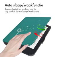 imoshion Design Slim Hard Case Bookcase Kobo Clara 2E / Tolino Shine 4 - Green Dandelion