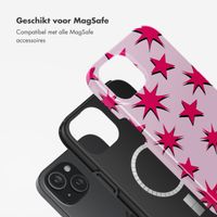 Selencia Vivid Backcover met MagSafe Apple iPhone 15 - Stars Rubine Red Light Pink