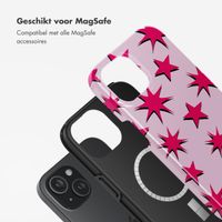 Selencia Vivid Tough Backcover met MagSafe iPhone 15 - Stars Rubine Red Light Pink