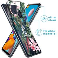 imoshion Design hoesje Samsung Galaxy A21s - Jungle - Groen / Roze