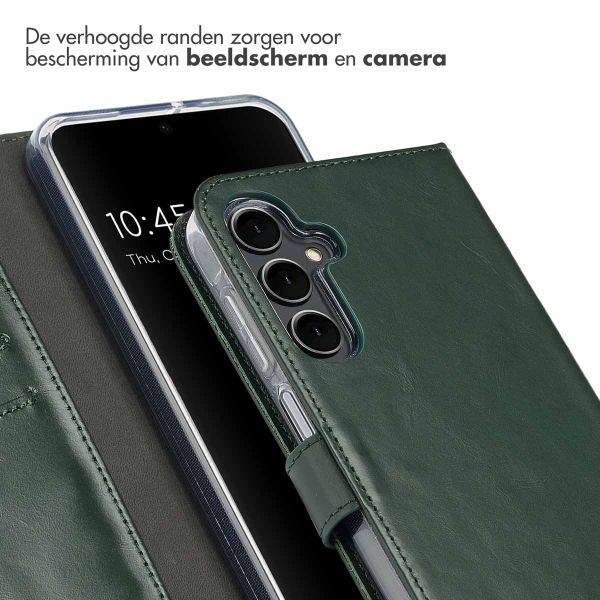 Selencia Echt Lederen Bookcase Samsung Galaxy A16 5G - Groen