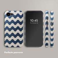 Selencia Vivid Backcover met MagSafe Apple iPhone 16e - Wave Vibes Classic Blue