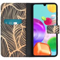 imoshion Design Softcase Bookcase Samsung Galaxy A41 - Golden Leaves