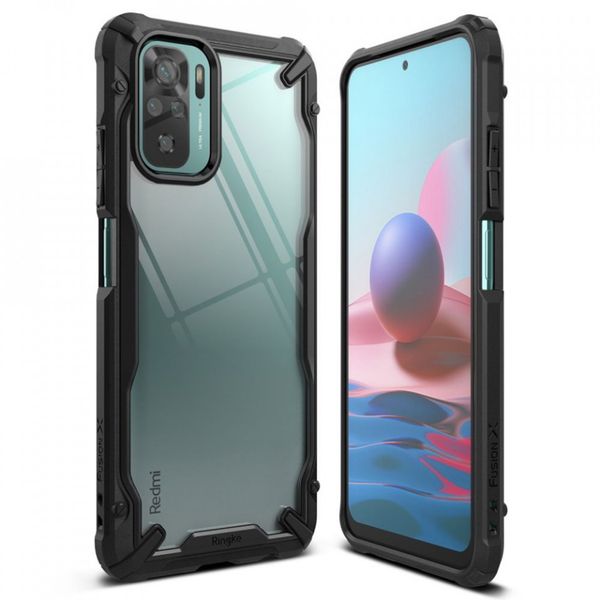 Ringke Fusion X Backcover Xiaomi Redmi Note 10 (4G) / Note 10S - Zwart