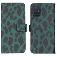 imoshion Design Softcase Bookcase Samsung Galaxy A71 - Green Leopard