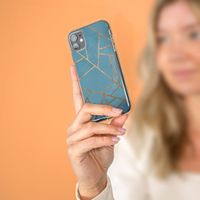 imoshion Design hoesje Samsung Galaxy A40 - Grafisch Koper / Blauw