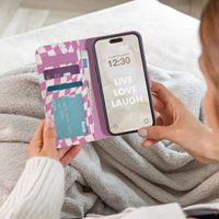 imoshion Design Bookcase Apple iPhone SE (2022 / 2020) / 8 / 7 / 6(s) - Retro Pink