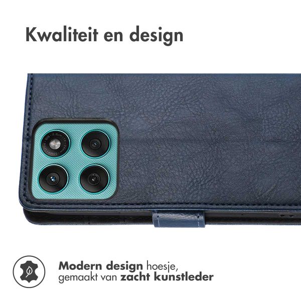 imoshion Luxe Bookcase Motorola Edge 60 Pro - Donkerblauw
