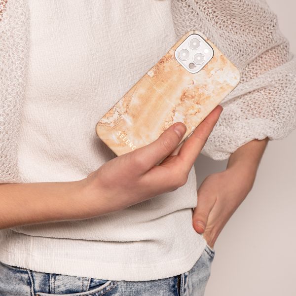 Selencia Maya Fashion Backcover Samsung Galaxy A72 - Marble Sand