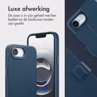 Accezz Leather Bookcase 2-in-1 met MagSafe Apple iPhone 16e - Nightfall Blue