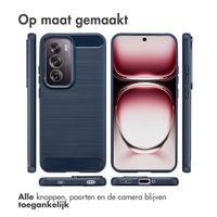 imoshion Brushed Backcover Oppo Reno 12 - Donkerblauw