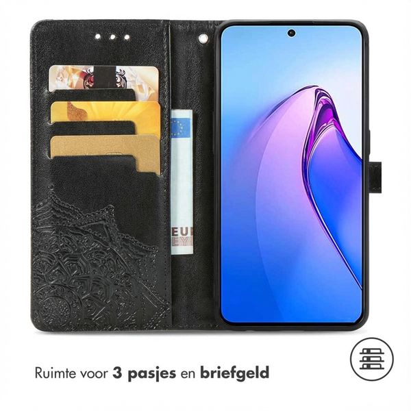 imoshion Mandala Bookcase Oppo Reno 8 Pro 5G - Zwart