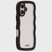 Holdit Wavy Case Apple iPhone 16 - Black / Transparent