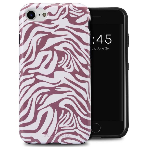 Selencia Vivid Backcover Apple iPhone SE (2022 / 2020) / 8 / 7 / 6(s) - Trippy Swirl Dark Rose