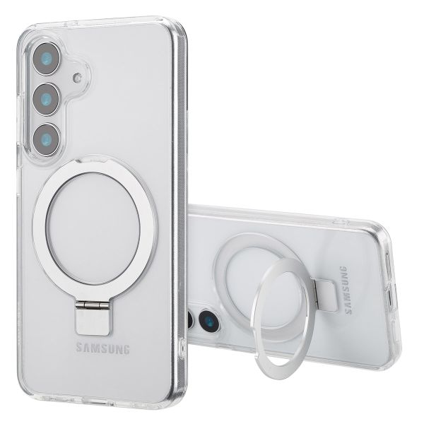 Accezz Ring Stand Backcover met MagSafe Samsung Galaxy S25 - Transparant