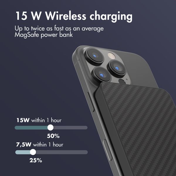 Accezz Kevlar Powerbank 5,000 mAh - MagSafe and Qi - Black