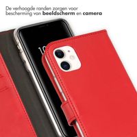 Selencia Echt Leren Bookcase Apple iPhone 11 - Rood