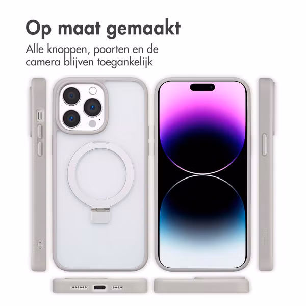 Accezz Ring Stand Backcover met MagSafe Apple iPhone 14 Pro Max - Grijs