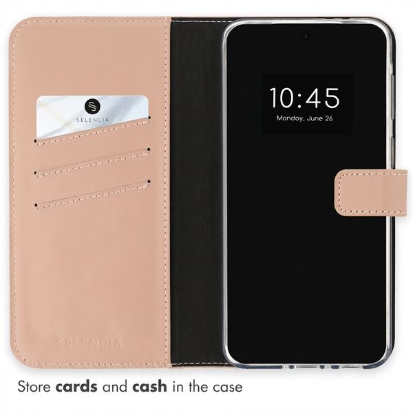 Selencia Genuine Leather Book Case Samsung Galaxy A37 (5G) - Light Pink