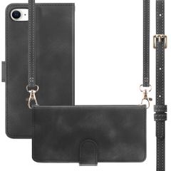 imoshion Wallet Case with Strap Apple iPhone SE (2022 / 2020) / 8 / 7 - Black