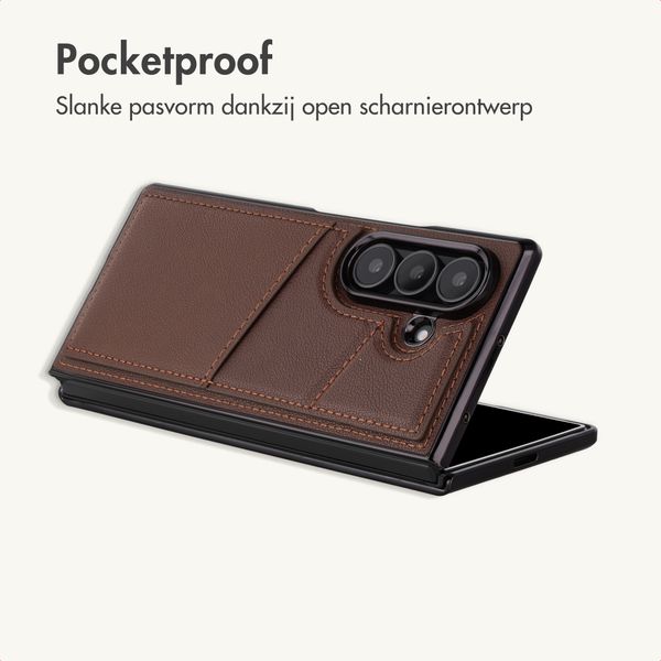 imoshion Kunstleren MagSafe Backcover met Pashouder Samsung Galaxy Z Fold 8 Ultra - Donkerbruin