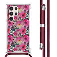 imoshion Design hoesje met koord Samsung Galaxy S23 Ultra - Flower Water