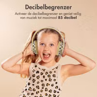 imoshion - Special Edition - Draadloze Kinderkoptelefoon LED Light - Met AUX kabel - Leopard