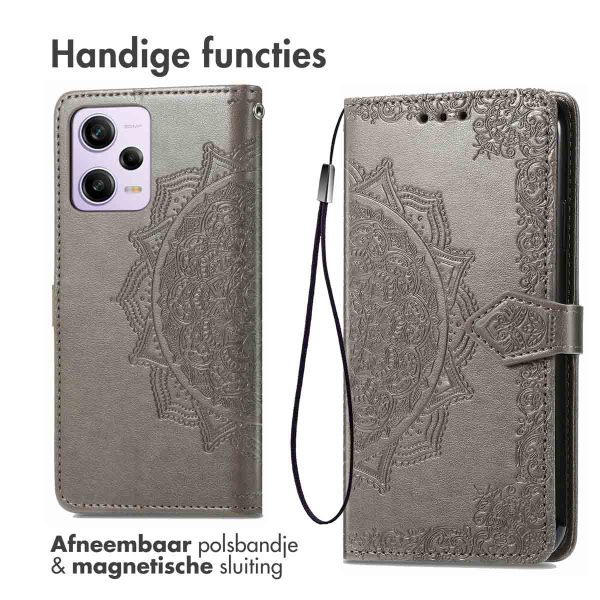 imoshion Mandala Bookcase Xiaomi Redmi Note 12 Pro (5G) - Grijs