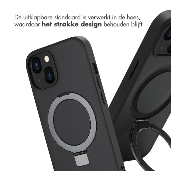 Accezz Ring Stand Backcover met MagSafe Apple iPhone 13 - Zwart