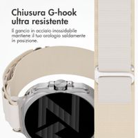 Accezz Nylon Alpine bandje Samsung Galaxy Watch Ultra 2 (2026) / Ultra (2024/2025) - Sterrenlicht