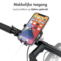 Accezz Telefoonhouder fiets - Verstelbaar - Universeel - Aluminium - Zwart