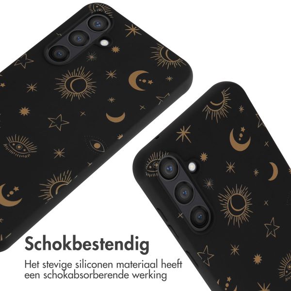 imoshion Siliconen design hoesje met koord Samsung Galaxy S23 FE - Sky Black