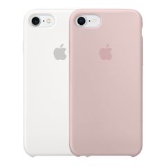 Apple 2 Pack Silicone Backcover iPhone SE (2022 / 2020) 8 / 7 - Pink Sand & White
