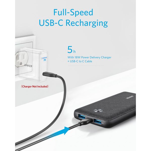 Anker PowerCore III Sense Powerbank - 10.000 mAh - Zwart