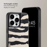 Selencia Nova Telefoonhoes met Koord en Pashouder Apple iPhone 15 Pro Max - Zazzy Zebra