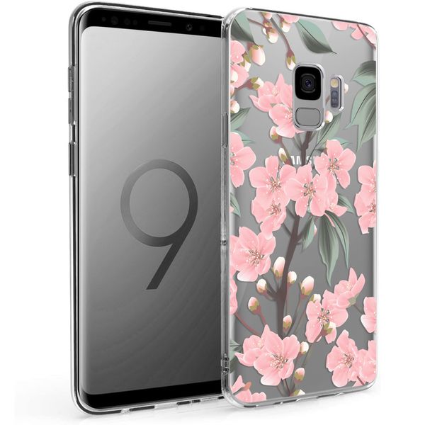 imoshion Design hoesje Samsung Galaxy S9 - Bloem - Roze / Groen