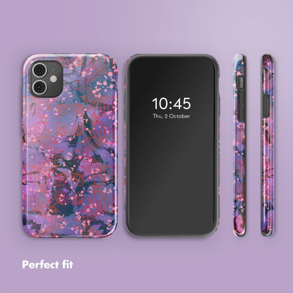 Selencia Vivid Back Cover Apple iPhone 11 - Fresh Paint Flower Orange