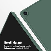 Accezz Smart Silicone Bookcase Samsung Galaxy Tab A9 8.7 inch - Donkergroen