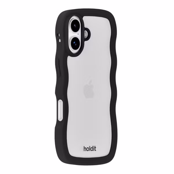 Holdit Wavy Case Apple iPhone 17 - Black / Transparent