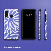 Selencia Vivid Tough Backcover Huawei P30 Lite - Modern Bloom Sapphire Blue