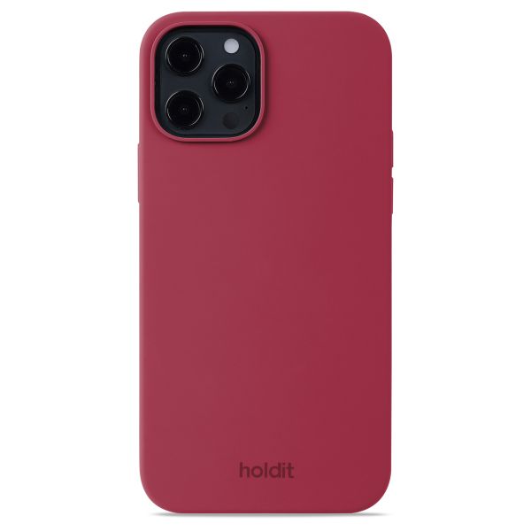 Holdit Silicone Case iPhone 12 (Pro) - Red Velvet