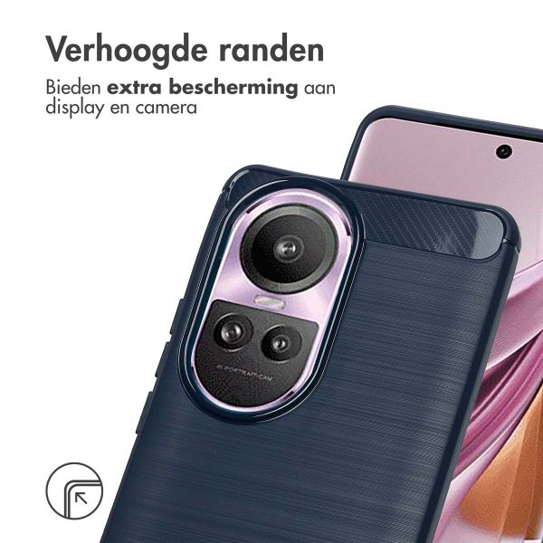 imoshion Brushed Backcover Oppo Reno 10 / 10 Pro - Donkerblauw